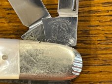 Fight'n Rooster Frank Buster Ltd Ed 1983 "Eagle Creek" 4-Blade Congress w/MOP Scales SN#109 German
