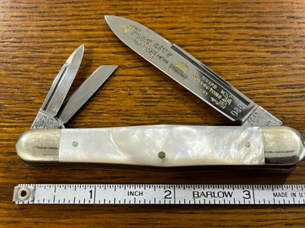 Fight'n Rooster Ltd Ed 1981 "Fort City Knife Collectors" Whittler w/MOP Scales SN#088 Germany