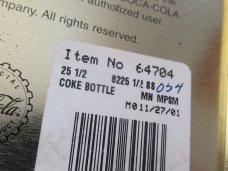 Case XX 2001 Pearl Christmas Edition Coca-Cola Santa  Half Coke Bottle Pattern # 8225 1/2  SS