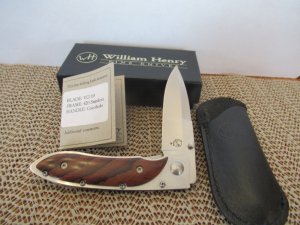 William Henry Fine Knives Liner Lock Cocobolo Evolution Model S09 