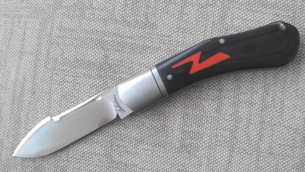 Vincenzo Balistreri El Zorro Slipjoint...Black Micarta.."Z"red shield...ringed bolsters..Coa & Sl sl
