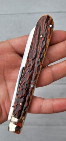 5" Custom Made Pocket Knife, Premium Stage, Very Nice Filework on the Blade -Joseph Rodgers Pattern