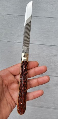 5" Custom Made Pocket Knife, Premium Stage, Very Nice Filework on the Blade -Joseph Rodgers Pattern