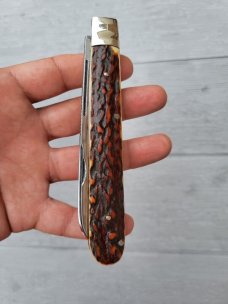 5" Custom Made Pocket Knife, Premium Stage, Very Nice Filework on the Blade -Joseph Rodgers Pattern