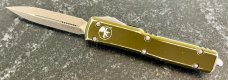 Microtech UTX70 Out The Front (OTF) Switchblade Knife, Distressed OD Green Apocalyptic Standard