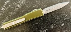 Microtech UTX70 Out The Front (OTF) Switchblade Knife, Distressed OD Green Apocalyptic Standard