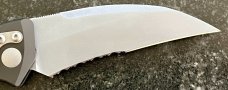 Microtech Kestrel Switchblade Knife, Silver Serrated Blade, Original Box, Papers & Sheath