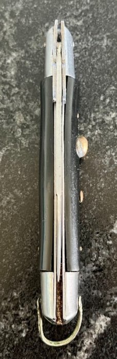 Rizzuto Estileto Milano Mustach Swing Guard Switchblade Knife, Used 