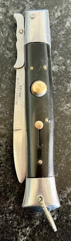 Rizzuto Estileto Milano Mustach Swing Guard Switchblade Knife, Used 