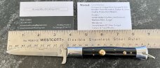 Rizzuto Estileto Milano Mustach Swing Guard Switchblade Knife, Used 