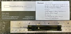 Miniature Peanut Switchblade Knife, Black Blade, Unused