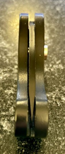 Miniature Peanut Switchblade Knife, Black Blade, Unused