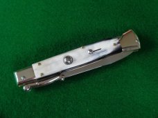 AGA Campolin Blonde Horn 9" Folding Guard Lock Back MINT !