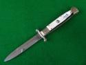 AGA Campolin Blonde Horn 9" Folding Guard Lock Back MINT !