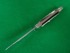 AGA Campolin Blonde Horn 9" Folding Guard Lock Back MINT !