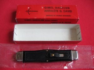 Vintage Bargeon FRENCH OTF Arbalete G. David Switchblade Knife