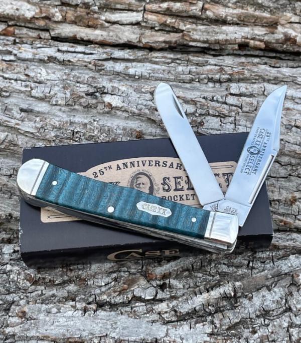 CASE XX SELECT ** 2023 TURQUOISE CURLY MAPLE WOOD TRAPPER CASE XX SELECT ** 2023 TURQUOISE CURLY MAPLE WOOD TRAPPER