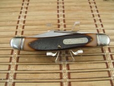 SCHRADE 858 LUMBERJACK VINTAGE U.S.A. MADE MINT NEW CARBONIZED STAINLESS STEEL FOLDING POCKET KNIFE