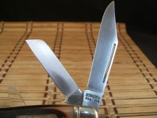 SCHRADE 858 LUMBERJACK VINTAGE U.S.A. MADE MINT NEW CARBONIZED STAINLESS STEEL FOLDING POCKET KNIFE