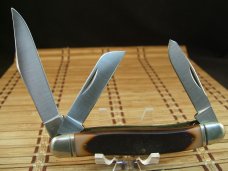 SCHRADE 858 LUMBERJACK VINTAGE U.S.A. MADE MINT NEW CARBONIZED STAINLESS STEEL FOLDING POCKET KNIFE