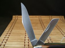 SCHRADE 858 LUMBERJACK VINTAGE U.S.A. MADE MINT NEW CARBONIZED STAINLESS STEEL FOLDING POCKET KNIFE