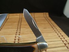 SCHRADE 858 LUMBERJACK VINTAGE U.S.A. MADE MINT NEW CARBONIZED STAINLESS STEEL FOLDING POCKET KNIFE