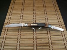 SCHRADE 858 LUMBERJACK VINTAGE U.S.A. MADE MINT NEW CARBONIZED STAINLESS STEEL FOLDING POCKET KNIFE