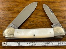 Fight'n Rooster Ltd Ed 1990 International Cutlery Club Canoe Knife w/MOP Scales SN#065 Germany