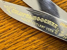 Fight'n Rooster Ltd Ed 1982 "Chattahoochee Cutlery Club" Trapper Knife w/MOP Sc