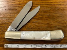 Fight'n Rooster Ltd Ed 1982 "Chattahoochee Cutlery Club" Trapper Knife w/MOP Sc