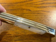 Fight'n Rooster Ltd Ed 1982 "Chattahoochee Cutlery Club" Trapper Knife w/MOP Sc