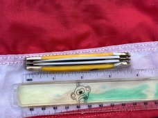 J A Henckels Copperhead with Yellow Bone Handles & Black Shield -NOS