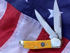 J A Henckels Copperhead with Yellow Bone Handles & Black Shield -NOS