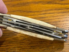 Standing Stone1983 "Order of Redmen Narraganset Tribe 25" 5-Blade Folder w/Jigged Bone Scales Japan
