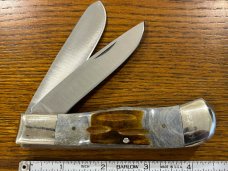 Parker 1995 Greatest Knife Show On Earth Display Award 2-Blade Trapper Knife w/Jigged Bone Scales 