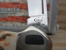 Case XX Amber Jigged Bone Mini Copperlock  lockback knife