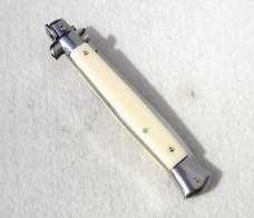 FRANK BELTRAME 11" SWITCHBLADE ACRYLIC IVORY DAGGER BLADE ITALIAN STILETTO