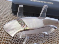 Browning Pearl & Abalone Mid-Lock Folder  Model #308 Japan