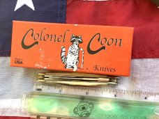 Colonel Coon (by Queen) Humpback Whittler Pocket Knife w/ Great Stag Handles -NOS