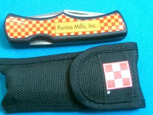 IMPERIAL IRELAND PURINA MILLS AD ADVERTISING STAINLESS CAMPING SURVIVAL FOLDING POCKET KNIFE KNIVES