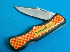 IMPERIAL IRELAND PURINA MILLS AD ADVERTISING STAINLESS CAMPING SURVIVAL FOLDING POCKET KNIFE KNIVES
