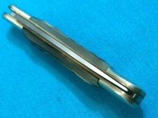 VINTAGE TIMBER WOLF TW40 HORN HANDLE LOCKBACK FOLDING FOLDER POCKET KNIFE KNIVES OLD
