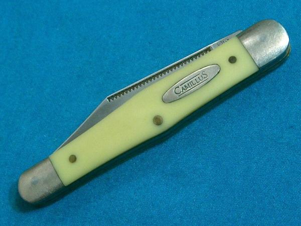 CAMILLUS NEW YORK USA YELLO JAKET 72 YELLOW JACKET SWELL CENTER STOCKMAN FOLDING POCKET KNIFE KNIVES CAMILLUS NEW YORK USA YELLO JAKET 72 YELLOW JACKET SWELL CENTER STOCKMAN FOLDING POCKET KNIFE KNIVES