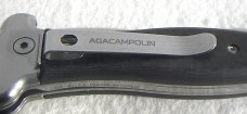 NEW AGA CAMPOLIN "ZERO" ( CARBON FIBER HANDLES ) BAYONET SATIN BLADE 
