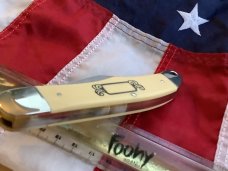 Schrade Scrimshaw Large Folding Hunter (SC500) w/ Moose Grazing Wilderness Scene -NOS & M/NM