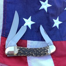 Hen & Rooster -Master Cuttin Horse Stockman (mdl# 293DS) w/ Sweet Stag Handles -one of 50