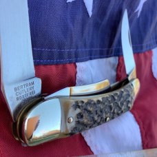 Hen & Rooster -Master Cuttin Horse Stockman (mdl# 293DS) w/ Sweet Stag Handles -one of 50
