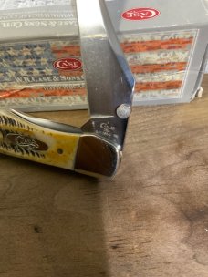 Case XX USA 6.51265AC Bone Stag Folding Hunter 