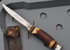 Gutmann Cut. Co. 1950's Mint Hunting Knife With Original Sheath Magnetic Blade See Photo 6 3/4" O