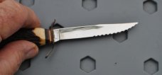 Gutmann Cut. Co. 1950's Mint Hunting Knife With Original Sheath Magnetic Blade See Photo 6 3/4" O